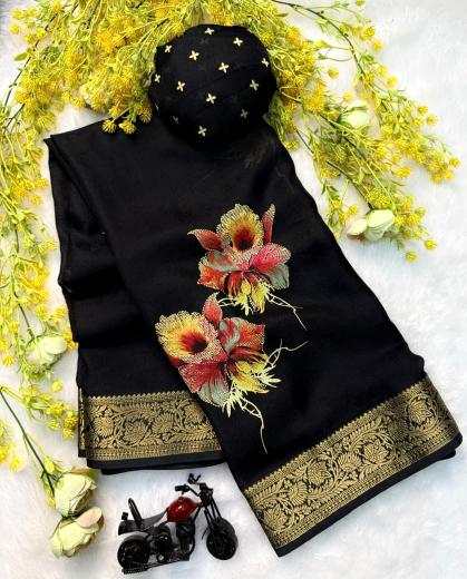 Vastrangan marsh mellow self saree